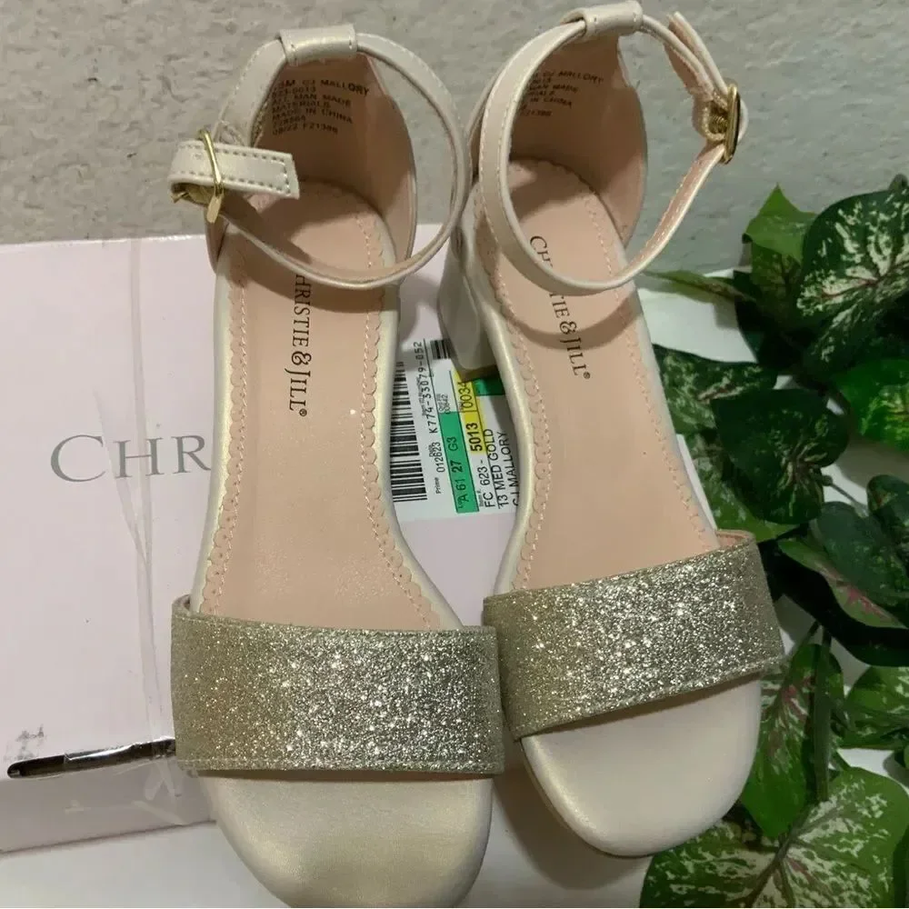 Christie & Jill Little & Big Girls Mallory Block Heel Pumps